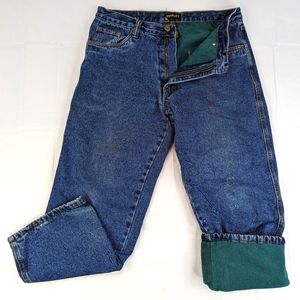 STANLEY Fleece Lined Denim Work Jeans, Men TAG 36x30